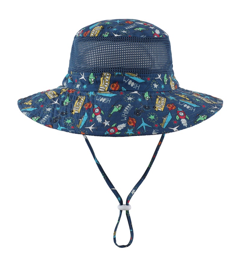 Home Prefer Toddler Sun Hat Wide Brim Breathable Fishing Hat Summer Sun Protection Hat UPF 50+ Bus 2-4 Years - Image 3